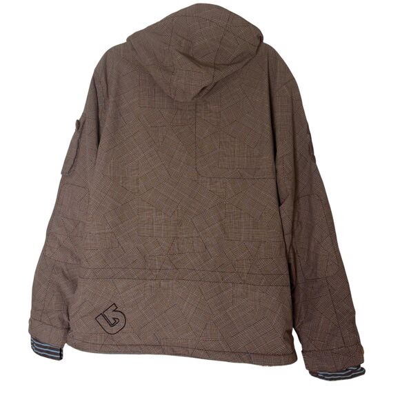 Burton The White Collection Snow Jacket Coat Plaid Brown L bv - Picture 10 of 12